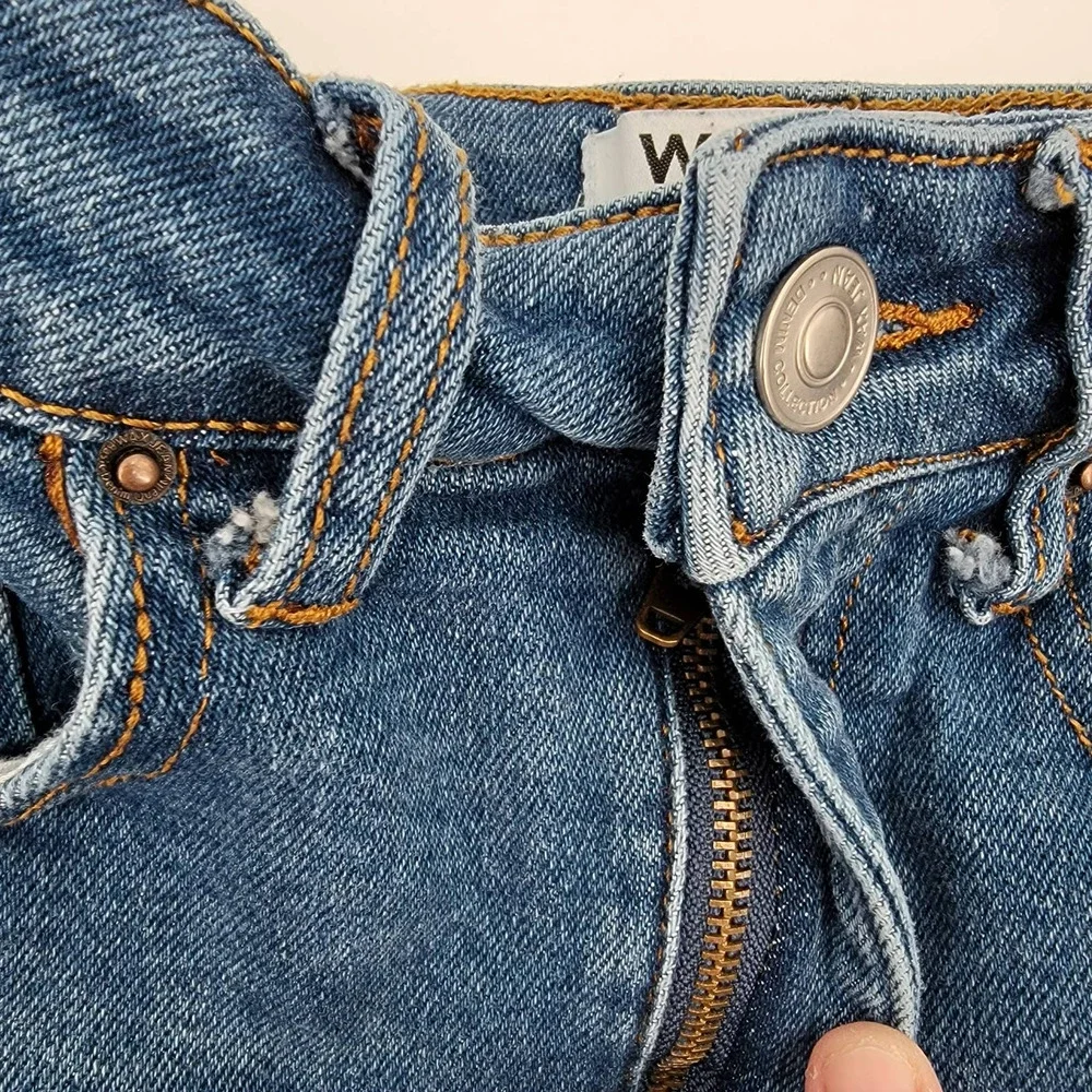Wax Jean Distressed High Waisted Denim Shorts